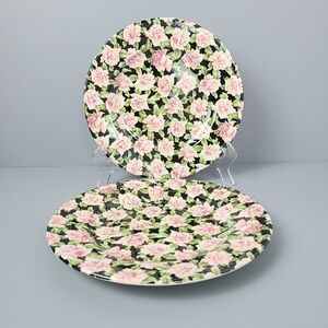 Churchill Super Vitrified Hotel Ware Floral Crownford Giftware Plates-Set of Two